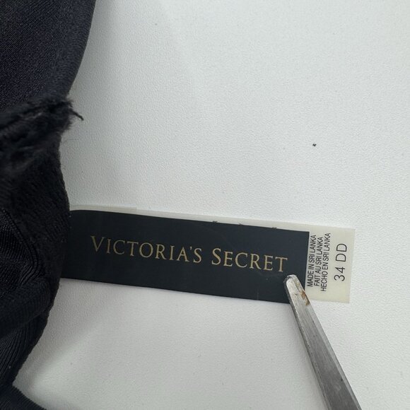 Victoria's Secret BOMBSHELL Swim Top 34DD Push Up Halter Padded Black & Gold - Picture 4 of 8